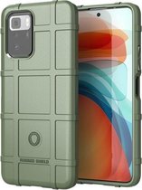 Voor Geschikt voor Xiaomi Redmi Note 10 Pro 5G Robuust schild Volledige dekking Schokbestendig TPU-hoesje (groen)