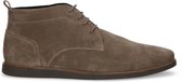 Manfield - Heren - Taupe suède veterboots - Maat 43