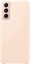 Telefoonglaasje Hoesje Geschikt voor Samsung Galaxy S21 - Siliconen - Roze Sand - Beschermhoes - Case - Cover