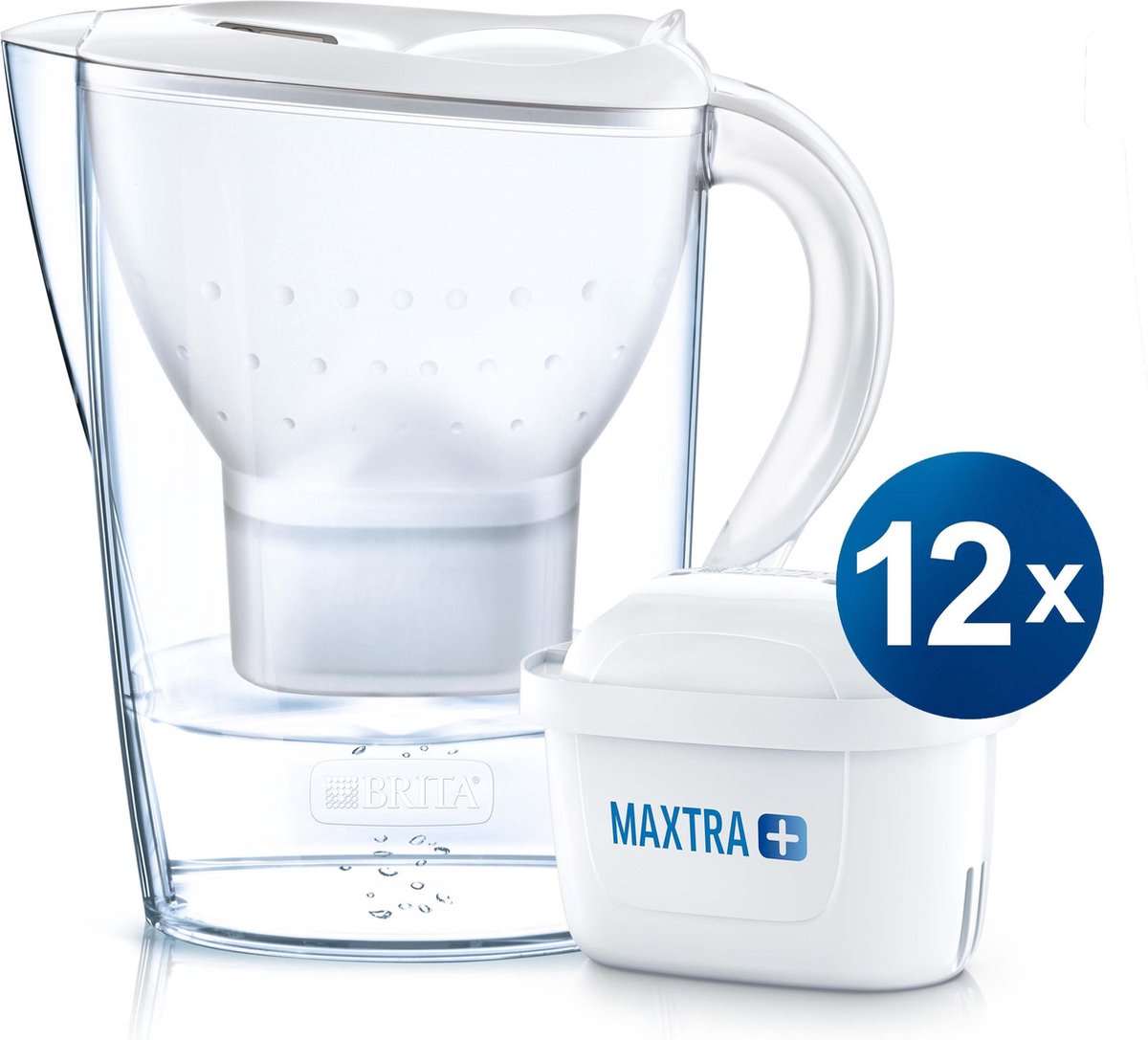 Carafe Filtrante Brita Marella XL 3,5L - Filtre MAXTRA PRO Réduit Calcaire, Chlore Et PFAS, Indicateur De Remplacement