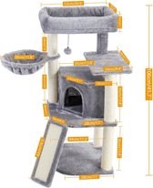 Huisdier Krabpaal Speelgoed -Krabpalen-Klimmen Boom Speelgoed -met Ladder-Kat Springen speelgoed - Spelen Boom - AMT0052GY