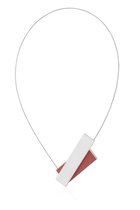 Collier A-symm twee rechthoeken C183 Rood