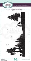 Creative Expressions Cling stamp - Bos in de nacht - 11 x 22cm