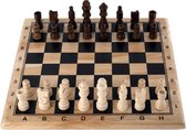 Schaakbord MET Schaakstukken - Zinaps 150235-150236 Schaken en concepten, berkenhout, 30 cm x 30 cm, massief hout spelbord, compleet spel met stukken, van 6 jaar- (WK 02127)