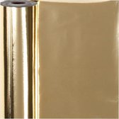 Cadeaupapier, goud, B: 50 cm, 65 gr, 100 m/ 1 rol