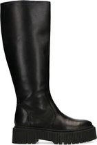 Sacha - Dames - Zwarte hoge chelsea boots - Maat 37