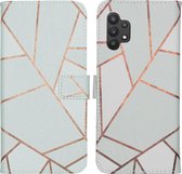 iMoshion Design Softcase Book Case Samsung Galaxy A32 (5G) hoesje - White Graphic