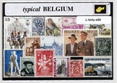 Typical Belgium – Luxe postzegel pakket (A6 formaat) : collectie van verschillende postzegels van typisch Belgie – kan als ansichtkaart in een A6 envelop - authentiek cadeau - kado
