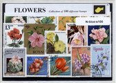 Bloemen – Luxe postzegel pakket (A6 formaat) : collectie van 100 verschillende postzegels van bloemen – kan als ansichtkaart in een A6 envelop - authentiek cadeau - kado - geschenk