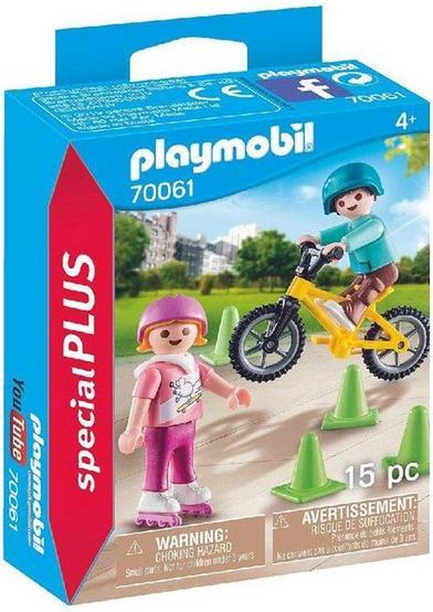 Playset Special Plus Kids on Bikes and Skates Playmobil 70061 (15 pcs)
