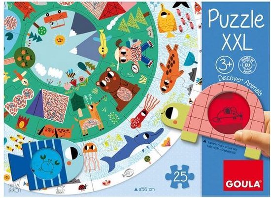Thumbnail van een extra afbeelding van het spel Kinderpuzzel Diset XXL dieren (25 Onderdelen)