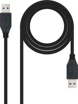 Kabel USB 3.0 A naar USB A NANOCABLE 10.01.1002BK Zwart