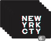 Set de table - New York - City - Rouge - 45x30 cm - 6 pièces