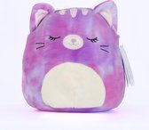 Squishmallow Knuffel - 19CM - Caeli de Tie Dye Kat -  Incl. Adoptiecertificaat