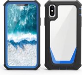 Stellar Space PC + TPU 360 graden all-inclusive schokbestendig hoesje voor iPhone XS Max (zwart blauw)