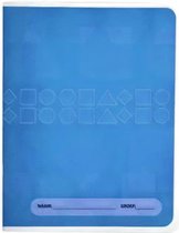 schrift A5 6-3-6-lijnen papier blauw