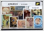 Engelen – Luxe postzegel pakket (A6 formaat) : collectie van 25 verschillende postzegels van engelen – kan als ansichtkaart in een A6 envelop - authentiek cadeau - kado - geschenk