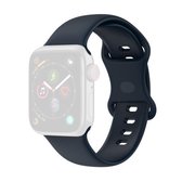 Siliconen vervangende horlogebanden, maat: kleine code voor Apple Watch Series 6 & SE & 5 & 4 40 mm / 3 & 2 & 1 38 mm (donkerblauw)