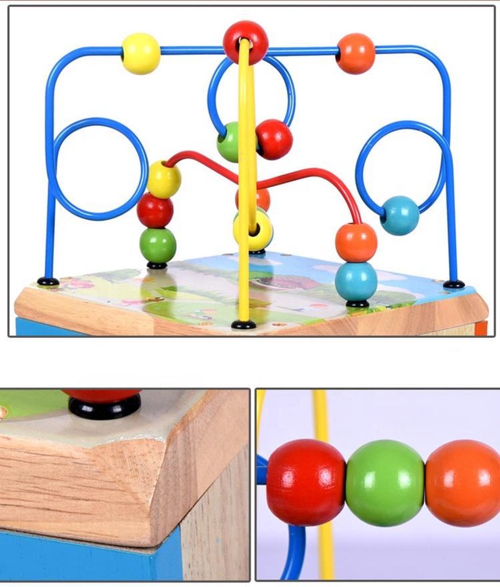 Houten activiteitentafel, meerkleurig ️ Petite Amélie