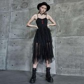 Punk Rave Korte jurk -XS/S- Rosenrot Zwart