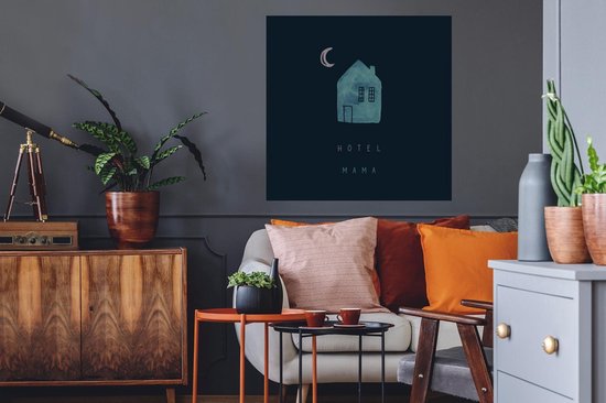 Stickers muraux - Film autocollant - Dictons - Citations - Maman Hotel - Mère - 50x50 cm - Film adhésif - Stickers muraux Chambre d'enfant - Papier peint autocollant - Papier peint autocollant - Film autocollant