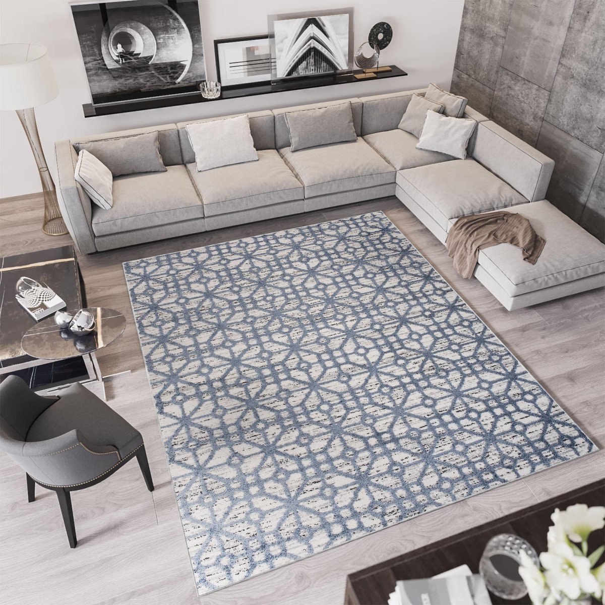 Tapiso Troya Vloerkleed Woonkamer Slaapkamer Beige Lijnen Golven Design Eyecatcher Interieur Stijlvol Woonsfeer Modern Trendy Duurzaam Hoogwaardig Tapijt Maat - 120x170 Creme