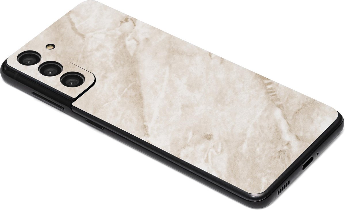 ScreenSafe Skin Galaxy S21 Sand Marble zonder logo