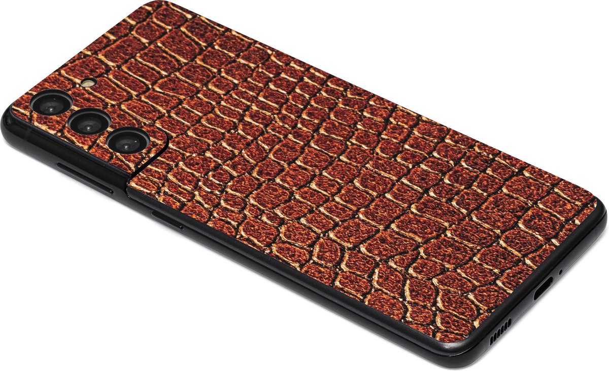 ScreenSafe Skin Galaxy S21 Brown Caramel Snake zonder logo