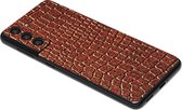 ScreenSafe Skin Galaxy S21 Brown Caramel Snake zonder logo
