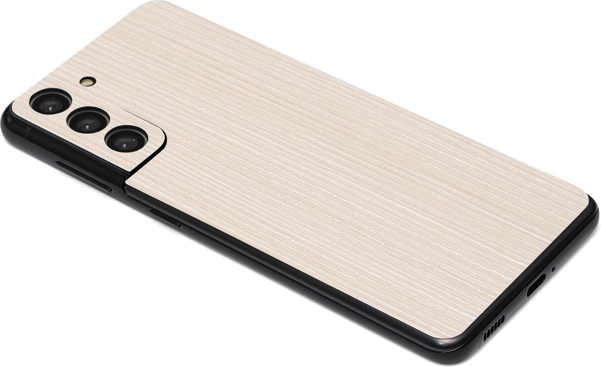 ScreenSafe Skin Galaxy S21 Old Linen Wood zonder logo