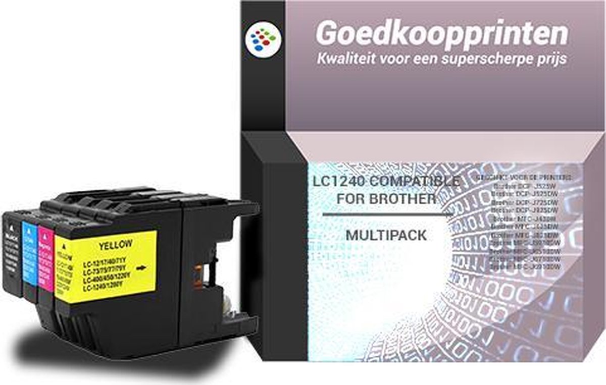 Brother LC-1240 Multipack inktcartridges (set 4x) - Huismerk