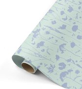 Collectiv Warehouse - Emballage Papier cadeau - menthe - bleu - sauge -SOW & GROW - 50x300 cm