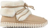 Ilse Jacobsen Enkellaarsjes Dames / Laarzen / Damesschoenen - Suède - Tulip 6072 - Beige - Maat 39