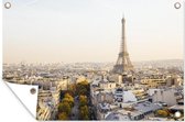 Muurdecoratie Eiffeltoren - Parijs - Lucht - 180x120 cm - Tuinposter - Tuindoek - Buitenposter