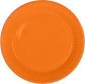 feestborden 23 cm karton oranje 8 stuks