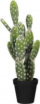 kunstplant cactus in pot 44 cm groen/zwart