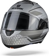 Shark Evo ES Yari Sak Matt Silver Anthracite Black  Systeemhelm - Motorhelm - Maat M