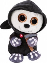 knuffel Scary Glubschis junior 17 x 15 cm zwart/wit