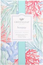 geurzakje Seaspray 17 cm hout roze/groen
