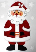 raamsticker kerstman 28,5 x 40 cm PVC rood/wit