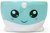 mok walvis 385 ml 17,5 x 11 cm keramiek blauw/wit