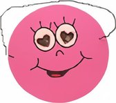 masker emoties junior 17 cm papier fuchsia