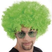 pruik Afro unisex groen