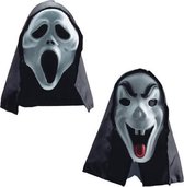 masker spook EVA zwart/wit one-size 2-delig