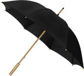 paraplu 85 x 102 cm bamboe/polyester zwart