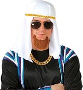 hoofddoek Arab heren polyester wit/goud one-size