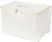 opbergmand met rits Flex 39 x 26 x 27 cm katoen wit M
