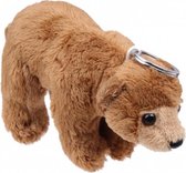 sleutelhanger beer 12 cm pluche bruin