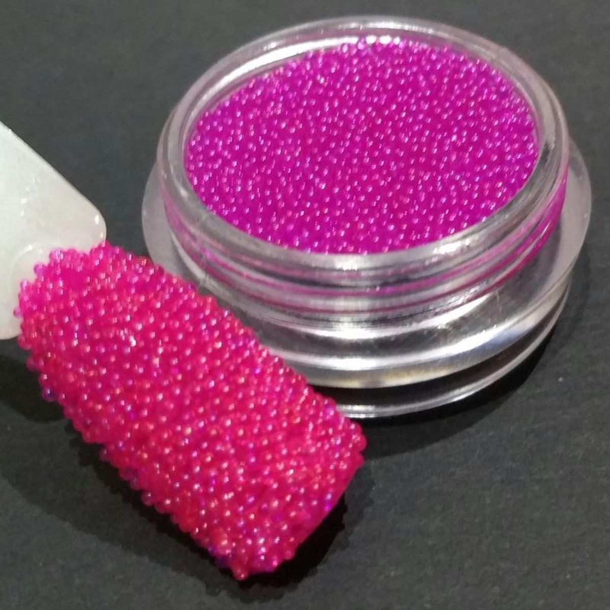 Goedkoopste Nailart Caviar Beads - Kaviaar Nagels - Korneliya caviar Holografisch Fuchsia