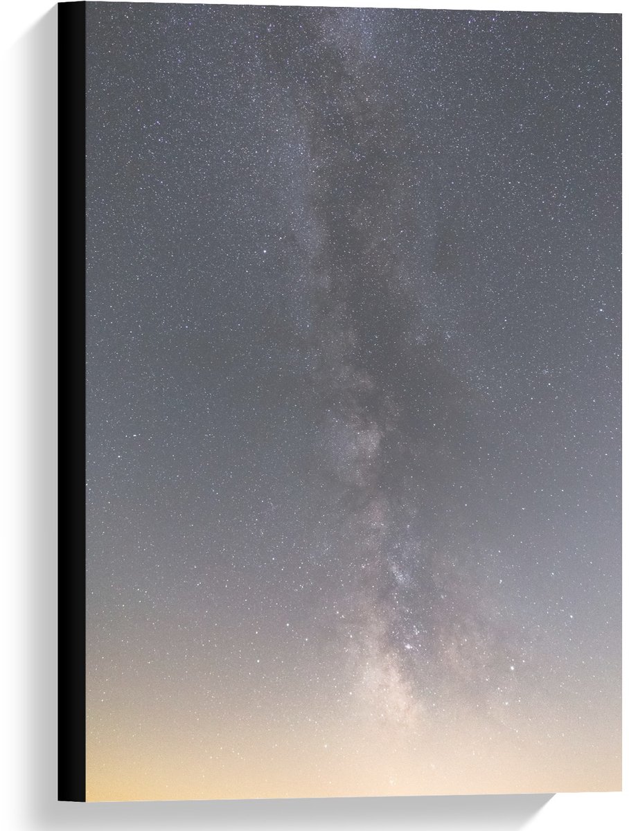 KuijsFotoprint Canvas - Mooie Sterrenhemel - 40x60cm Foto op Canvas Schilderij (Wanddecoratie op Canvas) Blauw